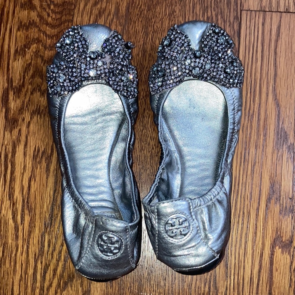 Tori Burch silver shoes